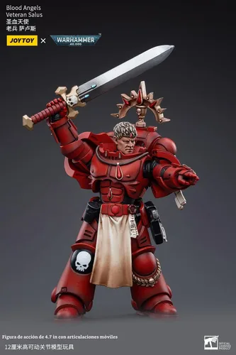 Vista 6 de JOYTOY 1/18 Warhammer 40,000 Figura de acción Blood Angels Veteran Salus Collection Modelo Regalo de cumpleaños