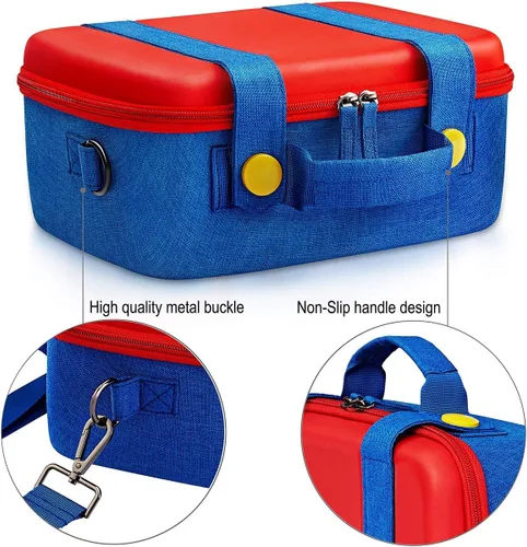 Vista 5 de abcGoodefg Estuche de almacenamiento compatible con Nintendo Switch, funda protectora rígida para consola Nintendo Switch y accesorios