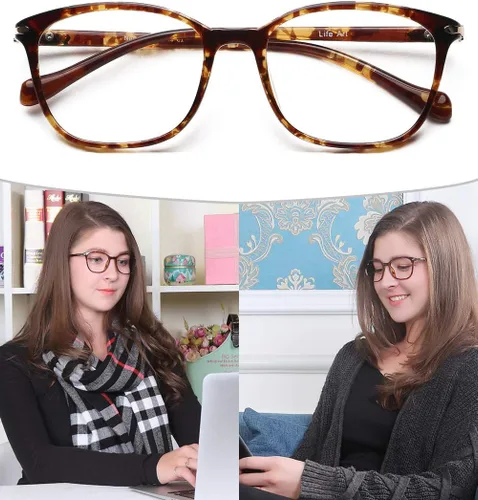 Vista 4 de LifeArt Lentes de bloqueo de luz azul, antifatiga ocular, anteojos de lectura para computadora, gafas de TV para hombres y mujeres