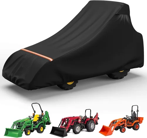Vista 8 de AKEfit Cubierta de Tractor, Cubiertas de Tractor Impermeables de Servicio Pesado, 420D Oxford Impermeable, A Prueba de Polvo, Protección UV Cubierta
