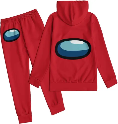 Vista 2 de Qxuzizh Boys Hoodies Sweatshirt Suit Girls Game Hoodie Sweatpants Tracksuit Set 2 Piece Graphic Outfits for Youth Kids