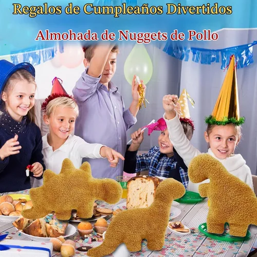 Vista 3 de Isaacalyx Almohada de pepita de dinosaurio, almohada suave de 16 pulgadas para regalos de cumpleaños, decoraciones de fiesta temática de dinosaurios