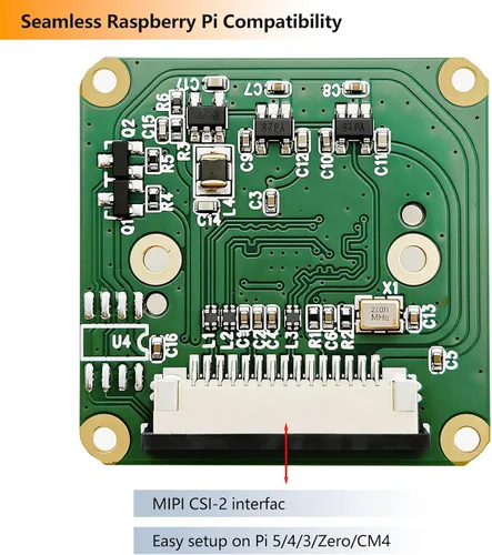 Vista 15 de Módulo de cámara de enfoque automático de 12MP para Raspberry Pi, sensor IMX708, FOV de 75°, HDR, compatible con Pi 5,4,3, Zero, CM4
