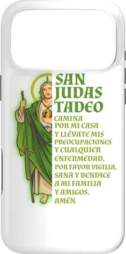 Vista 22 de Funda para iPhone 16 San Judas Tadeo con Oración