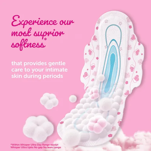 Vista 5 de Whisper Almohadillas sanitarias ultrasuaves - 30 piezas (XL Plus)