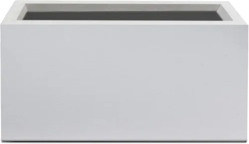 Vista 49 de Kante Macetero rectangular de hormigón de 23.2 pulgadas de largo, macetas grandes para interiores y exteriores con orificio de drenaje y tapón
