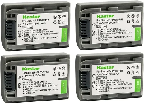Vista 6 de Kastar Paquete de 1 batería NP-FP50 / NP-FP51 de 7.4 V 1200 mAh de repuesto para Sony DCR-HC40, DCR-HC41, DCR-HC42, DCR-HC43, DCR-HC44, DCR-HC46