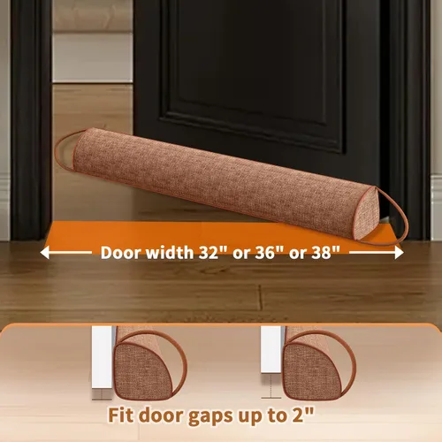 Vista 2 de QUOLIX Tope Triangular para Corrientes de Aire Bajo la Puerta, Relleno de Huecos Inferiores de Puerta y Sellador, Cubierta de Revestimiento