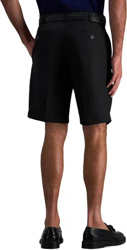 Vista 2 de Haggar Men's Cool 18 Pro Straight Fit Pleated Front 4-Way Stretch Expandable Waist Golf Performance Short Negro