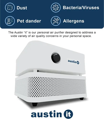 Vista 3 de Austin Air it - Purificador de aire para habitación con filtros de aire de envoltura de carbono COV, filtro de aire personal para habitación