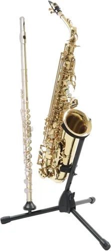 Vista 8 de Hamilton Soporte para saxo alto/tenor, color negro, incluye clavijas para flauta/clarinete
