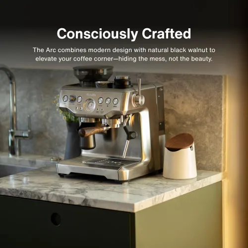 Vista 9 de Crema Coffee Products Caja de Golpe Arc Capacidad para 12–16 pastillas de espresso Construcción duradera resistente a las manchas con base