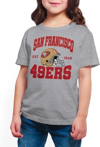 Vista 2 de Junk Food Clothing x NFL - Casco de equipo - Camiseta de manga corta para niños y niñas con licencia oficial de la NFL
