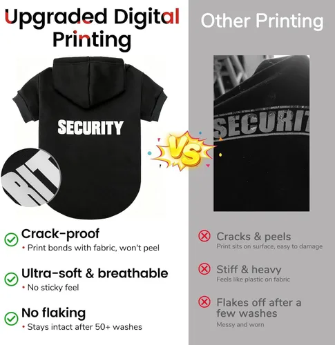 Vista 4 de BINGPET - Sudaderas con capucha de seguridad para perros, suéter para cachorros, abrigos para perros para clima frío, suéter con capucha de forro #1
