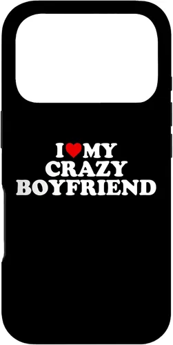 Vista 30 de I Love My Crazy Boyfriend BF - Red Heart Case for iPhone 17