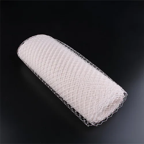 Vista 2 de Tela de malla Millinery de 17.72 x 39.37 pulgadas, tela de velo de jaula de pájaros ruso, material de velo corto para boda, baile de graduación