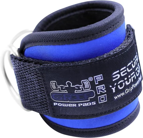 Vista 10 de Correas de tobillo para máquinas de cable con doble anillo en D, puños de neopreno premium ajustables para mejorar piernas, abdominales y glúteos