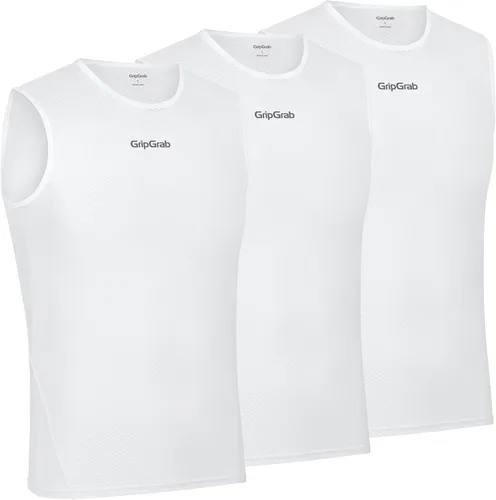 Vista 7 de GripGrab Capa base de ciclismo ultraligera sin mangas - Camiseta interior de malla de verano Negro x1