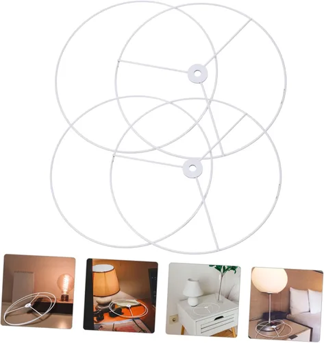 Vista 9 de Uonlytech Marco de luz de techo para lámpara de bricolaje, soportes para pantalla de lámpara, accesorios de luz