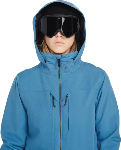Vista 12 de Volcom Shelter 3D - Chaqueta con capucha para mujer, con aislamiento elástico, para snowboard, esquí, invierno