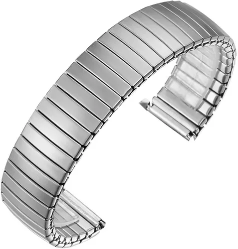 Vista 2 de Reloj simple de acero inoxidable elástico, fácil de llevar, fácil de leer para mujeres de mediana edad y ancianos.