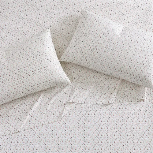 Vista 2 de Laura Ashley Inicio - Juego de funda de almohada estándar, ropa de cama de satén de algodón, suave y resistente a las arrugas (Evie Yellow, 2 piezas)