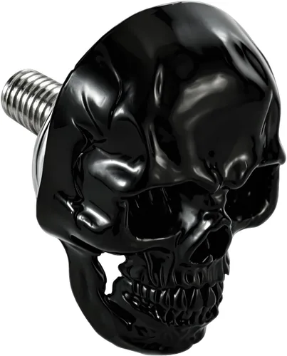 Vista 7 de Abfer Cubiertas de Tornillos de Matrícula con Diseño de Calavera Antirrobo Kit de Pernos de Marco de Tornillo de Matrícula Decorativo Compatible