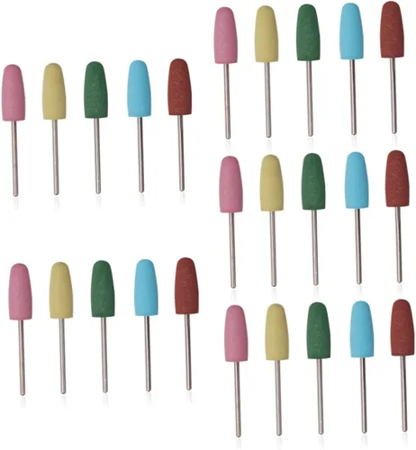Vista 10 de 10 piezas de pulidor de uñas de salón de manicura suministros de arte de uñas brocas de goma brocas de lijado de uñas brocas de manicura brocas