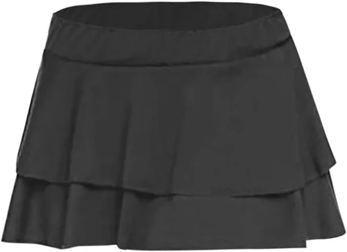 Vista 5 de NaRHbrg Y2K Ruffle Short Skirt for Women's Low-Waisted Sexy A-Line Mini Skirt Beachwear Club Party Skorts Mini Skirts