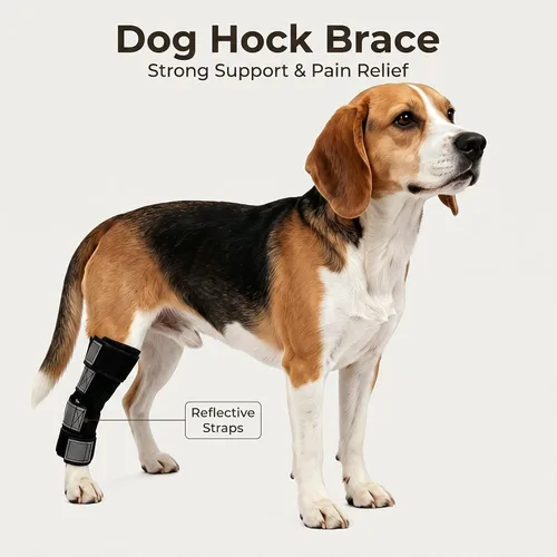 Vista 9 de Dog Leg Brace for Back Leg Support Adjustable Hock & Ankle Compression Wrap
