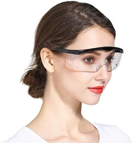 Vista 7 de Gafas de seguridad, 5 gafas protectoras ajustables de visión amplia, gafas de seguridad ligeras a prueba de niebla