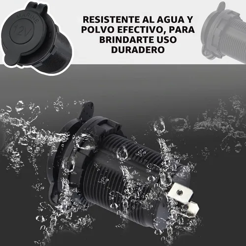 Vista 5 de 2 piezas de enchufe para encendedor de cigarrillos de 12 V, enchufe para encendedor de cigarrillos impermeable de 12 V para cargador de coche