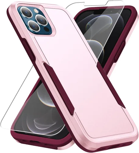 Vista 28 de Funda para iPhone 12 Pro Max, con protector de pantalla, [probada contra caídas de grado militar], resistente, resistente, a prueba de golpes