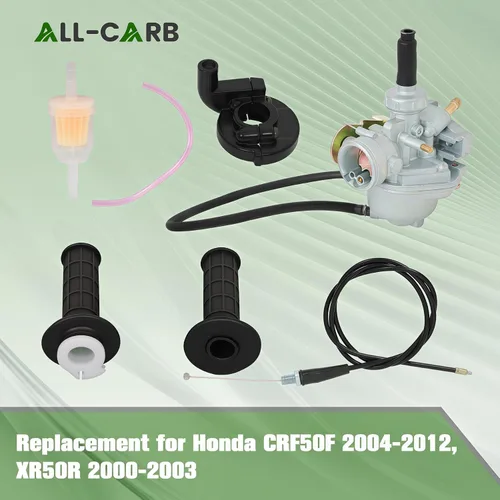 Vista 5 de Carburador y barra de agarre del manillar y cable del acelerador de repuesto para Honda CRF50F XR50R Z50 Z50A Z50R Carb