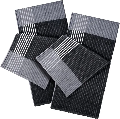 Vista 21 de Mixweer Large Golf Caddy Towel 22x42 Negro con rayas blancas