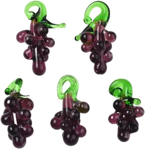 Vista 3 de Colgantes de lámparas de frutas y verduras para bricolaje, Vidrio Perla
