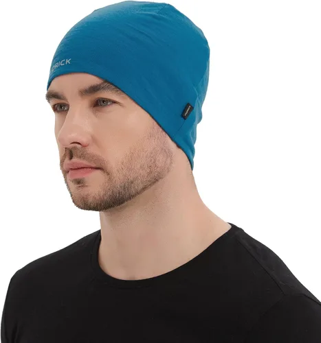 Vista 3 de Gorro de lana merina, gorra ligera para correr, transpirable, gorro de dormir para hombres y mujeres