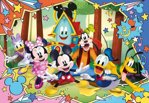 Vista 2 de Clementoni - 20269 - Rompecabezas Supercolor Disney Mickey - 30 piezas - Rompecabezas para niños de 3 años