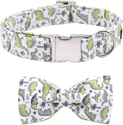 Vista 42 de ARING PET Collar de perro con corbatín, collares de terciopelo para perros con corbatín extraíble, collar de lazo ajustable para perros hembras