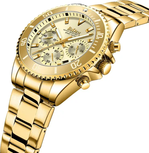 Vista 2 de Biden BIDEN-0163 Men's Analogue Quartz Watch with Stainless Steel Strap Negro A