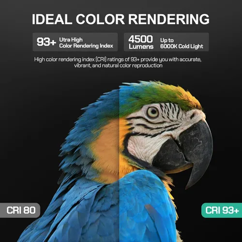 Vista 2 de EMART Bombilla de espectro completo, atenuación de 50 W, lámpara LED de 3000 K-6000 K para kit de iluminación Softbox, estudio de fotografía, hogar