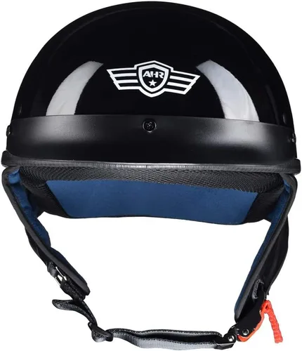 Vista 3 de AHR Half Face Motorcycle Helmet DOT Approved Half Helmet for Motorbike Cruiser Chopper, Run-C & Run-D Patriotic Flag