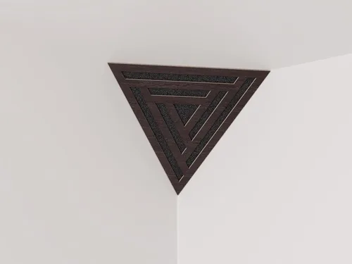 Vista 10 de (Paquete de 2) — Panel acústico de absorción de sonido y difusión para esquinas de techo, trampa de bajos «Triángulo-REDONDOS» de espuma acústica