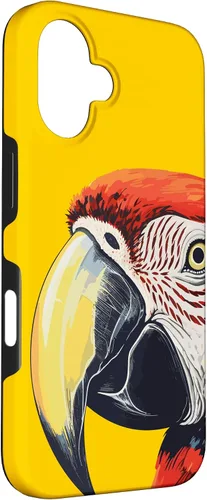 Vista 3 de Funda para iPhone 16 con diseño de guacamayo pájaro