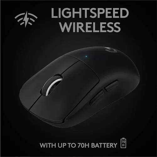 Vista 4 de Logitech G PRO X Superlight - Mouse inalámbrico para juegos, ultraligero, sensor Hero 25K, 25,600 DPI, 5 botones programables, batería de larga