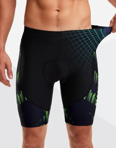 Vista 5 de Pantalones cortos de ciclismo para hombre, acolchados en 4D, para ciclismo, ciclismo en carretera, con bolsillos con cremallera