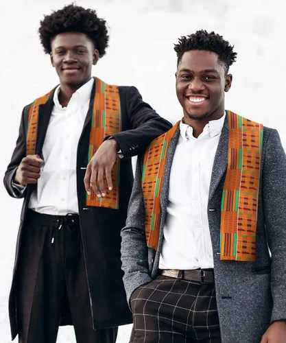 Vista 6 de BufandaEstolaFaja Africana Estampado Kente