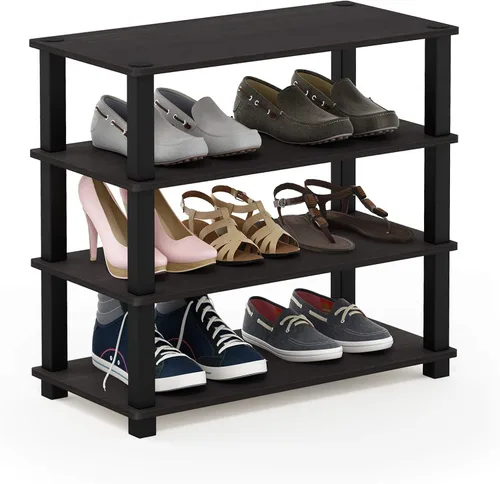 Vista 8 de Furinno Turn-N-Tube - Zapatero estrecho de 3 niveles, zapatero con organizador curvado independiente, 11.7 x 23.6 x 21.9 pulgadas, para entrada