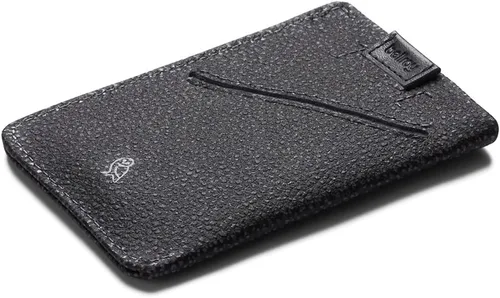 Vista 2 de Bellroy Funda de tarjeta, cartera delgada de cuero (máximo 8 tarjetas y billetes), Negro estelar