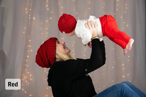 Vista 2 de Funky Junque - Gorro tejido tipo Beanie calentito para bebé, ideal para el invierno